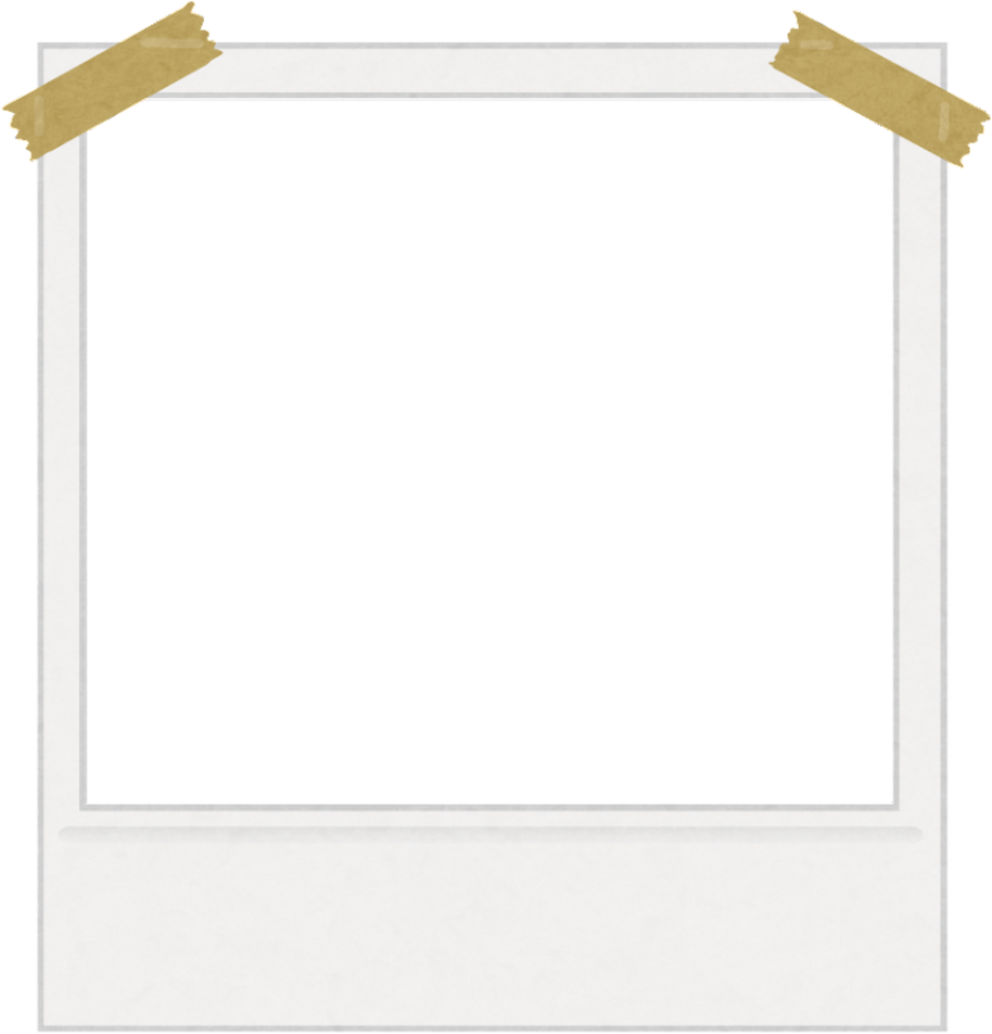 Polaroid Photo Frame with Taped Corners Illustration